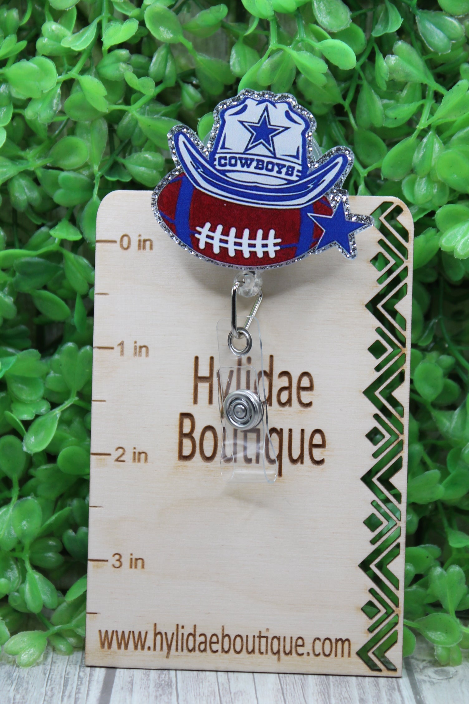 Cowboys Football Badge/ID Holder Reel