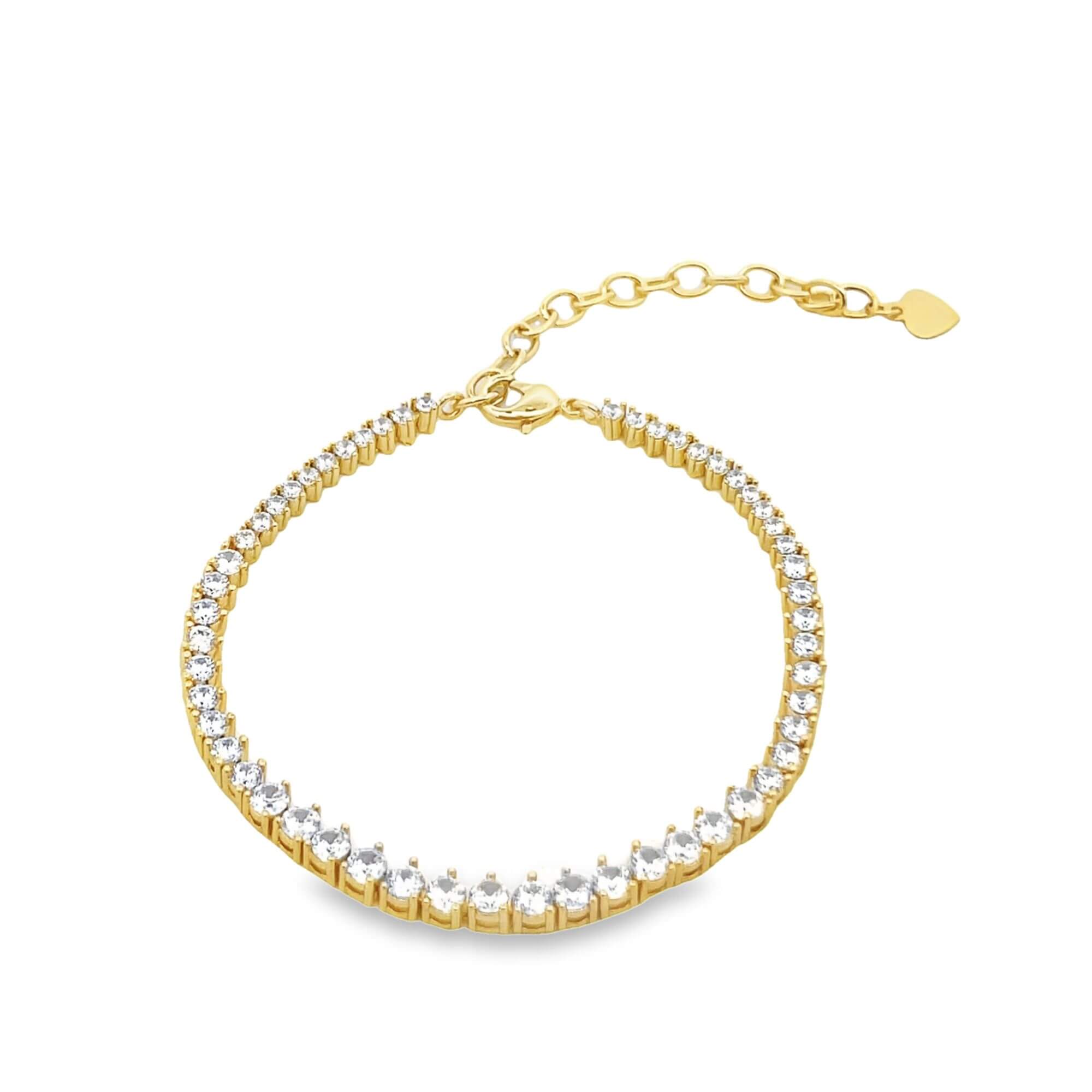 CZ Three Prong Tennis Choker (I60)(H249)-2