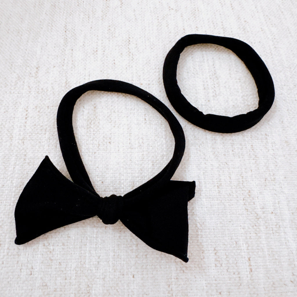 Jersey Bow Hair Ties Set Of 2-4