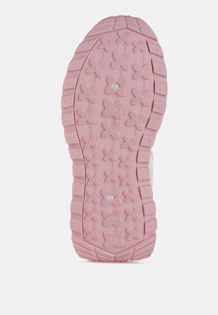 Koters Print Embroidery Detail Metallic Sneakers-4