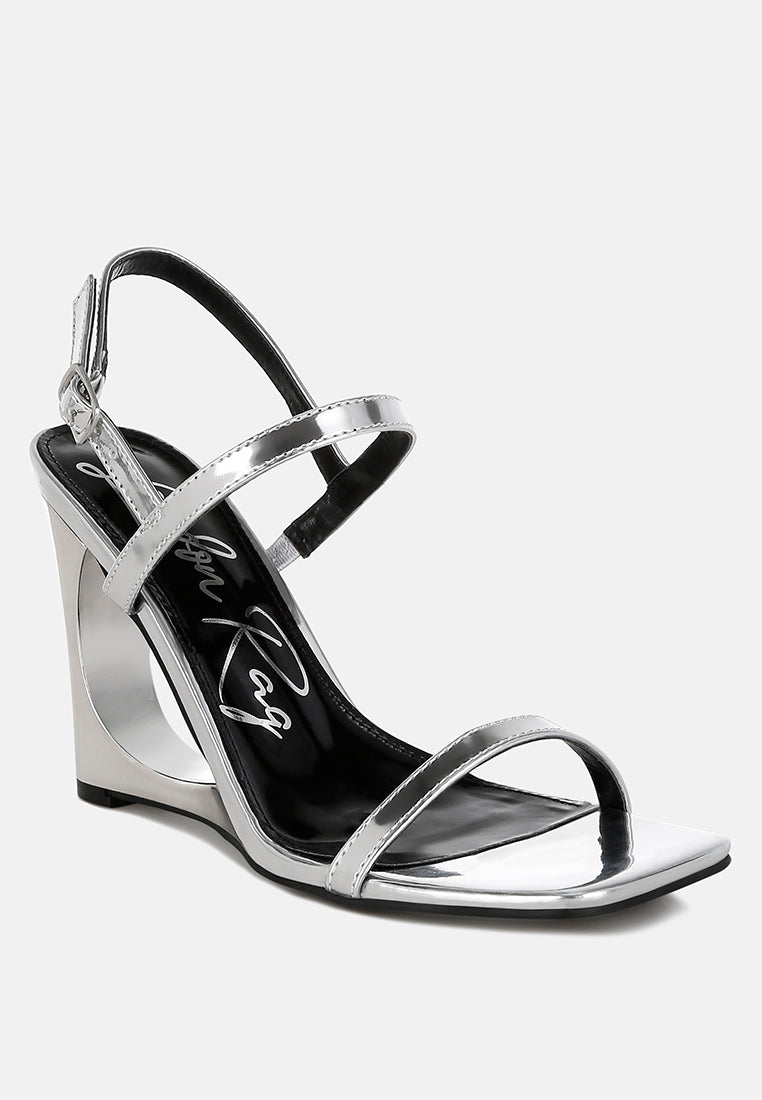 Ladra Metallic Fantasy Wedge Heel Sandals-1