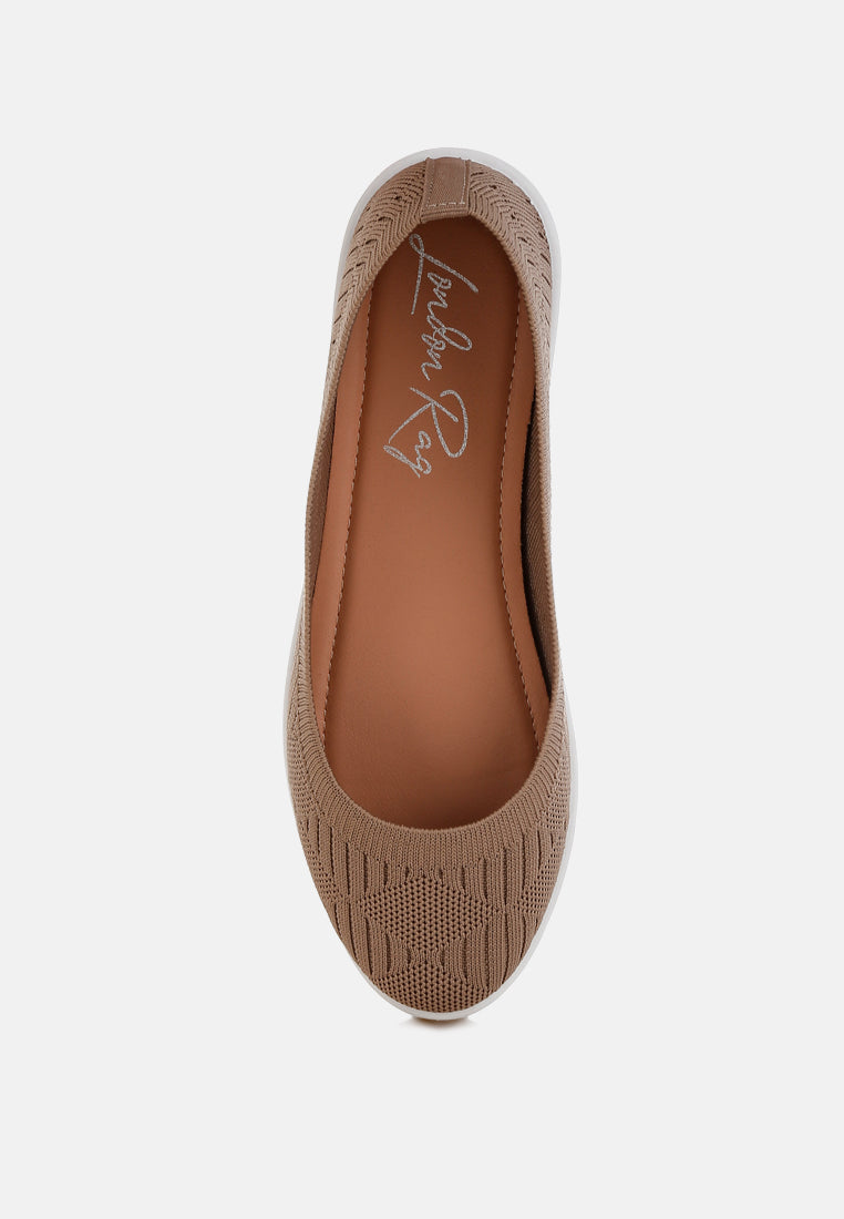 Lubna Knitted Flat Ballet Flats-3