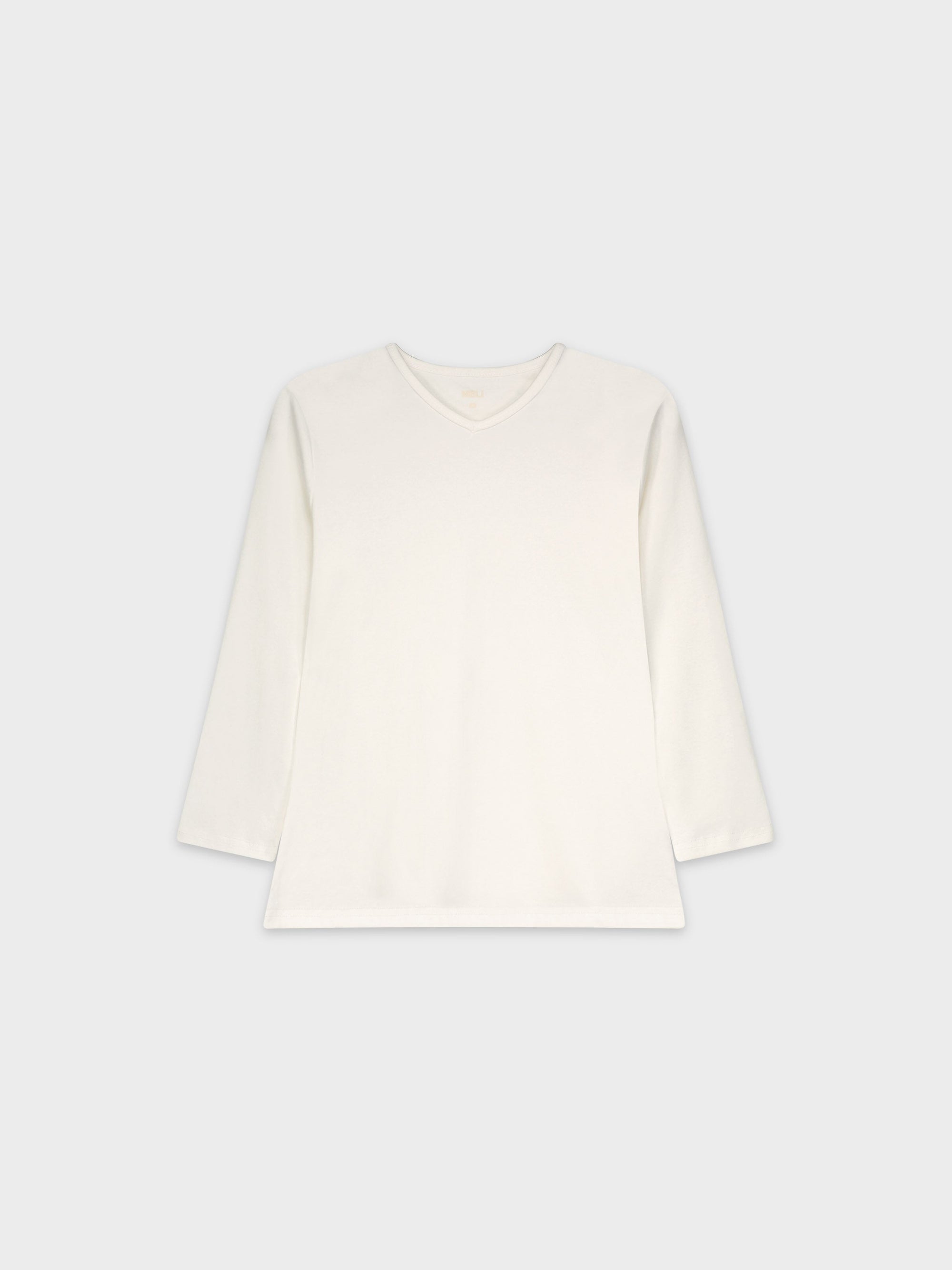 BASIC HIGH V TEE 3Q-WHITE-0