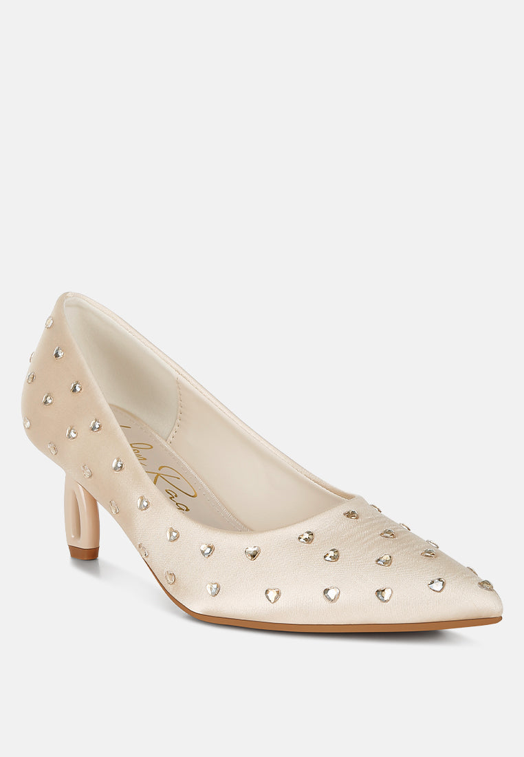 Madhara Heart-Shaped Rhinestones Pumps-1