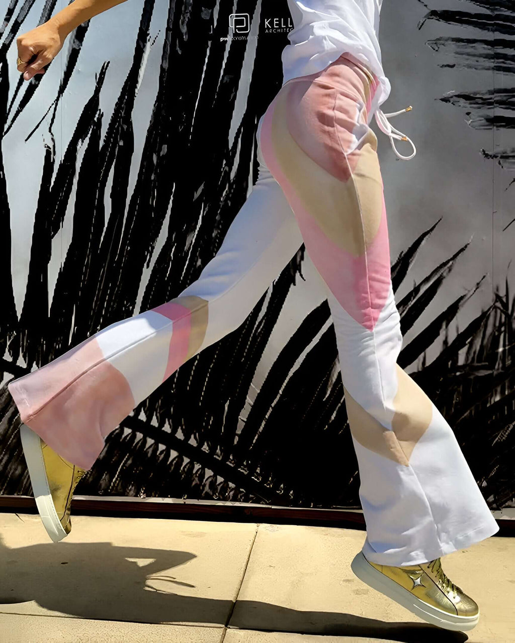 Designing Hollywood X Madison Maison™White Flare Sweatpants