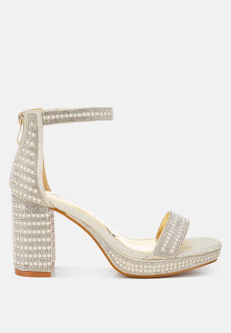Mejuri Rhinestones And Pearl Embellished Sandals-4