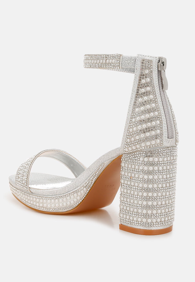 Mejuri Rhinestones And Pearl Embellished Sandals-1