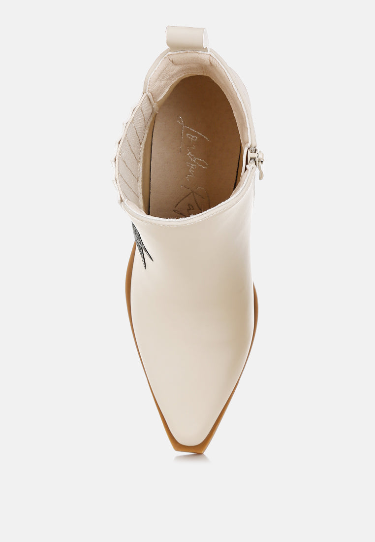 Melt Down Glitter Star Detail Chelsea Boots-4