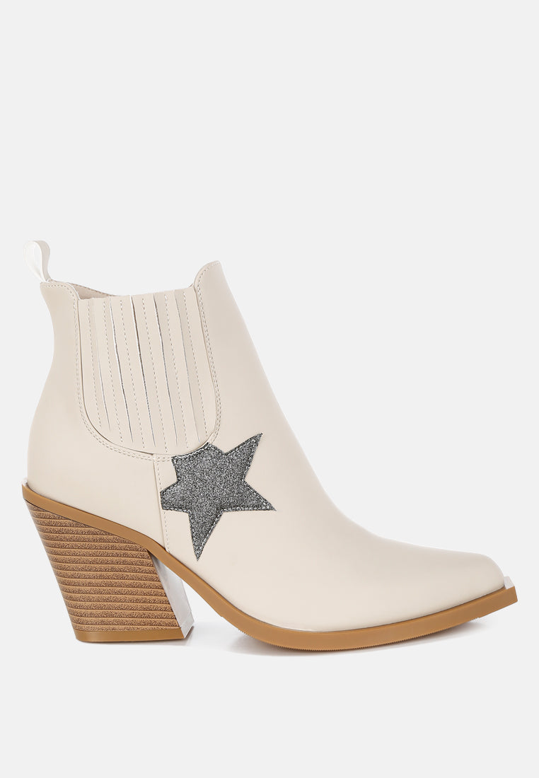 Melt Down Glitter Star Detail Chelsea Boots-0