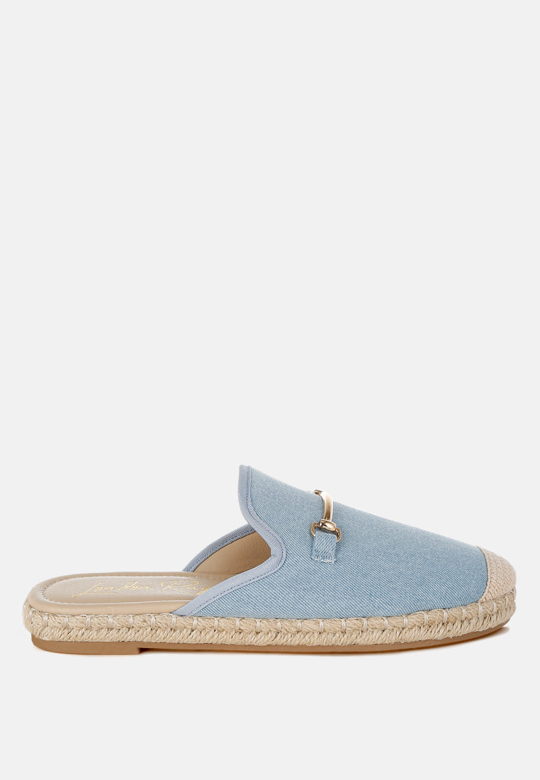 Midori Denim Slip-On Mules-0