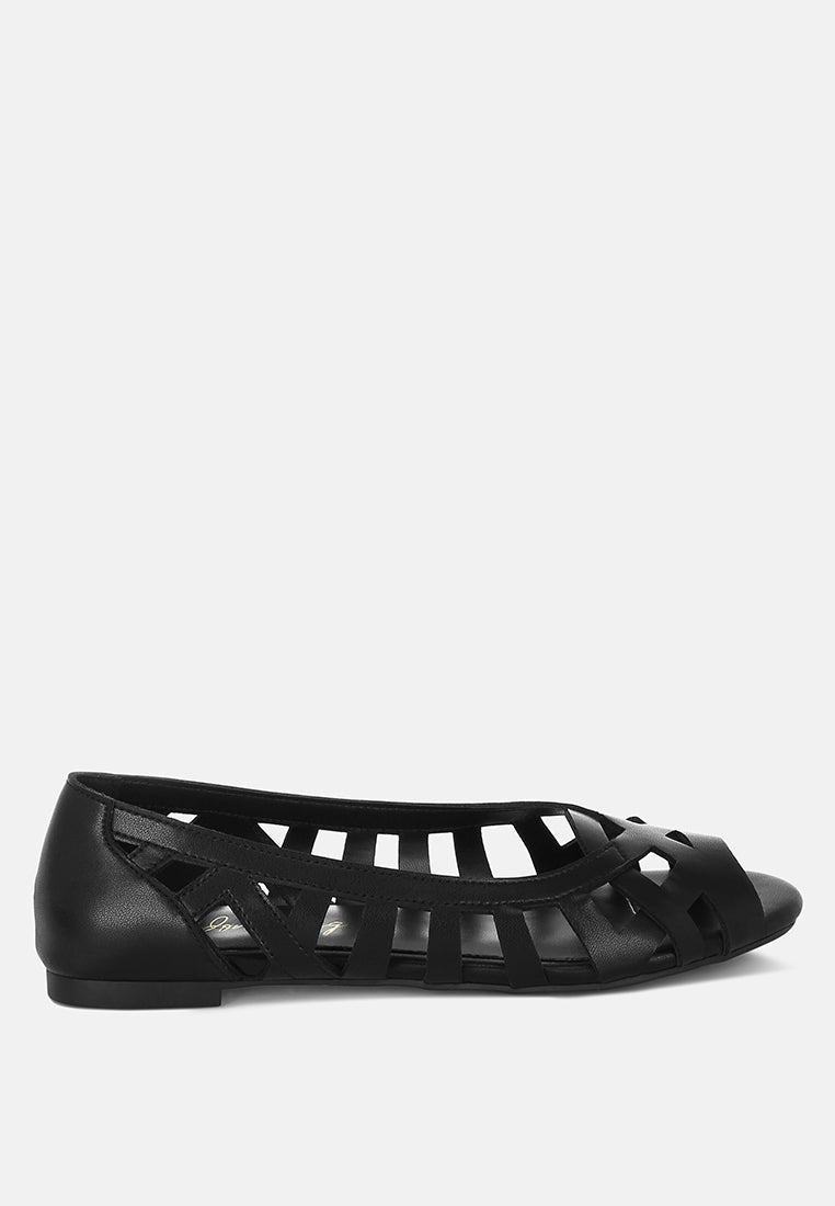 Moira Woven Peep Toe Flats-6