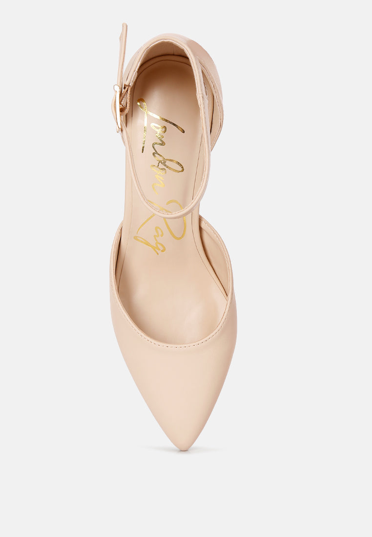 Myla Faux Leather Metallic Sling Heeled Sandals By RAG-3