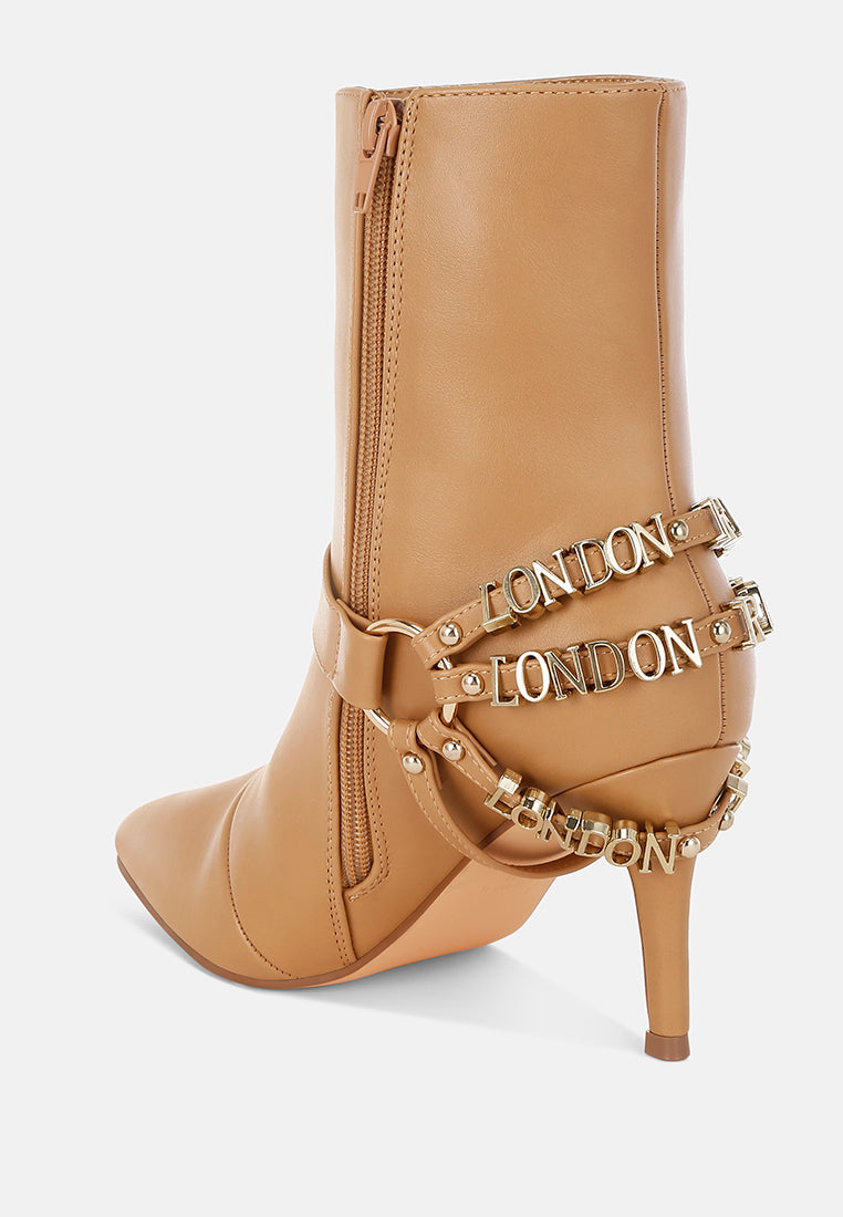 Nicene Harness Detail Stiletto Boots-4