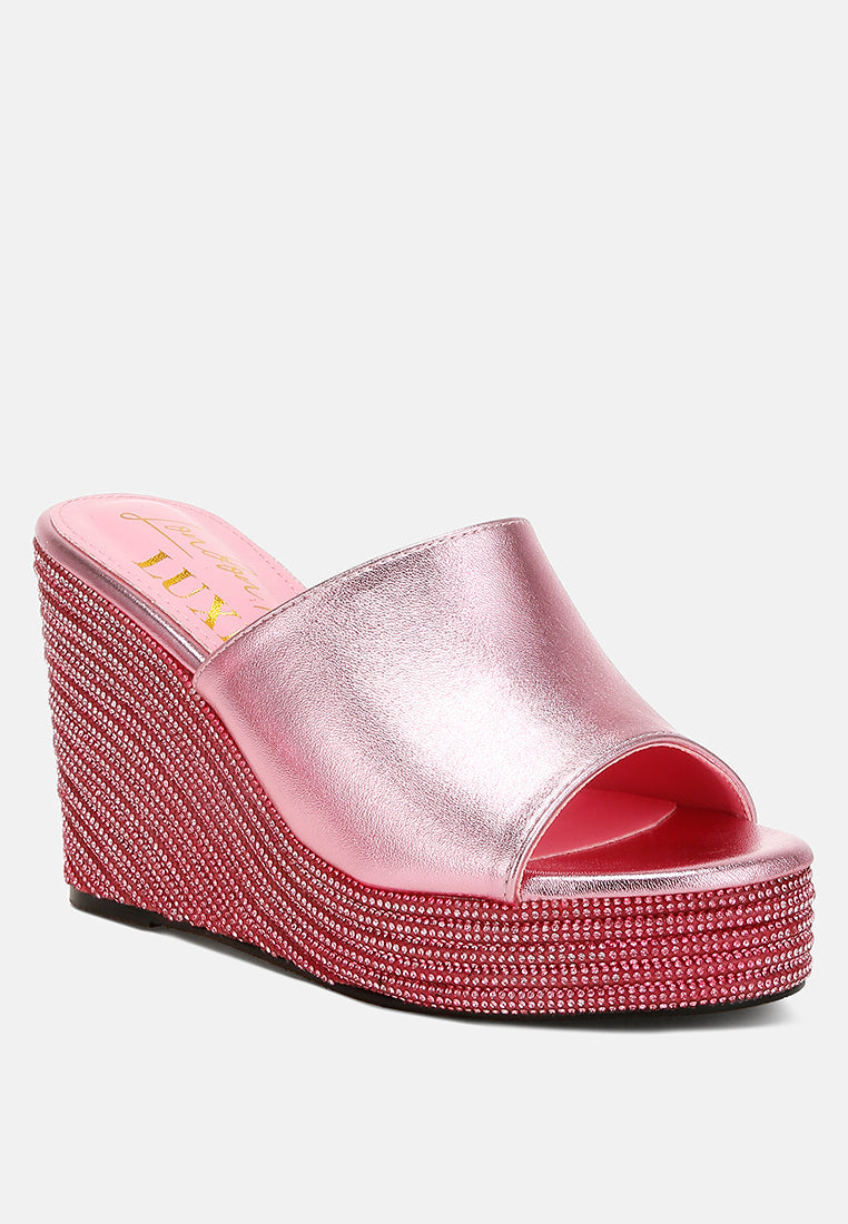 No Filter Wedge Heel Peep Toe Sandals-2