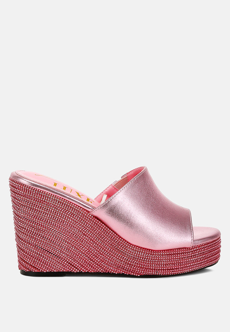 No Filter Wedge Heel Peep Toe Sandals-0