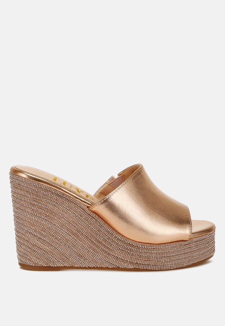 No Filter Wedge Heel Peep Toe Sandals-6