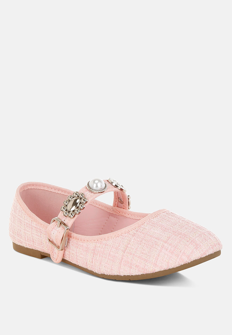 Noyama Charms Embellished Tweed Mary Janes-2