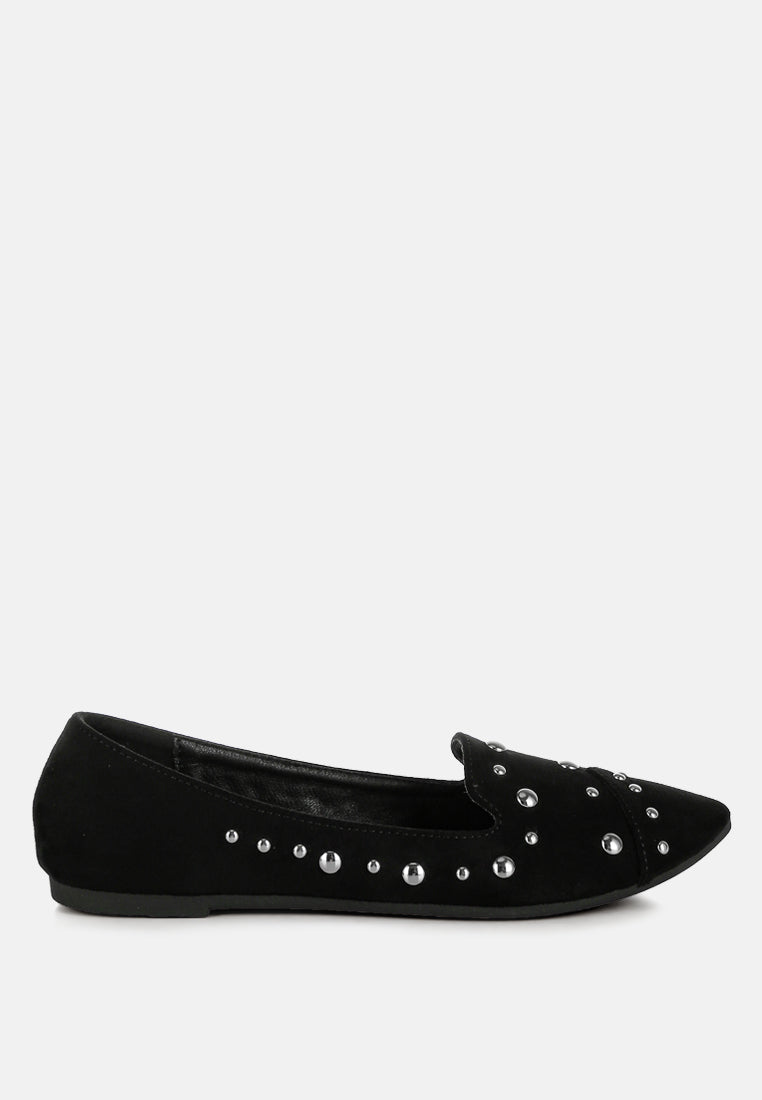 Olesia Stud Emebllished Ballet Flats-6