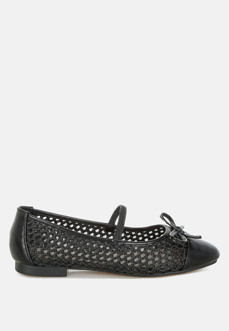 Omela Woven Bow Detail Ballerinas-6