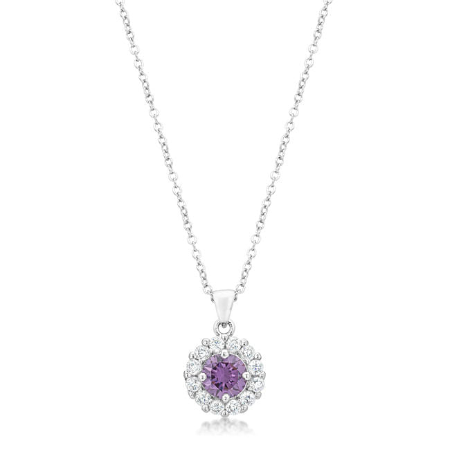 Bella Bridal Pendant in Purple-0