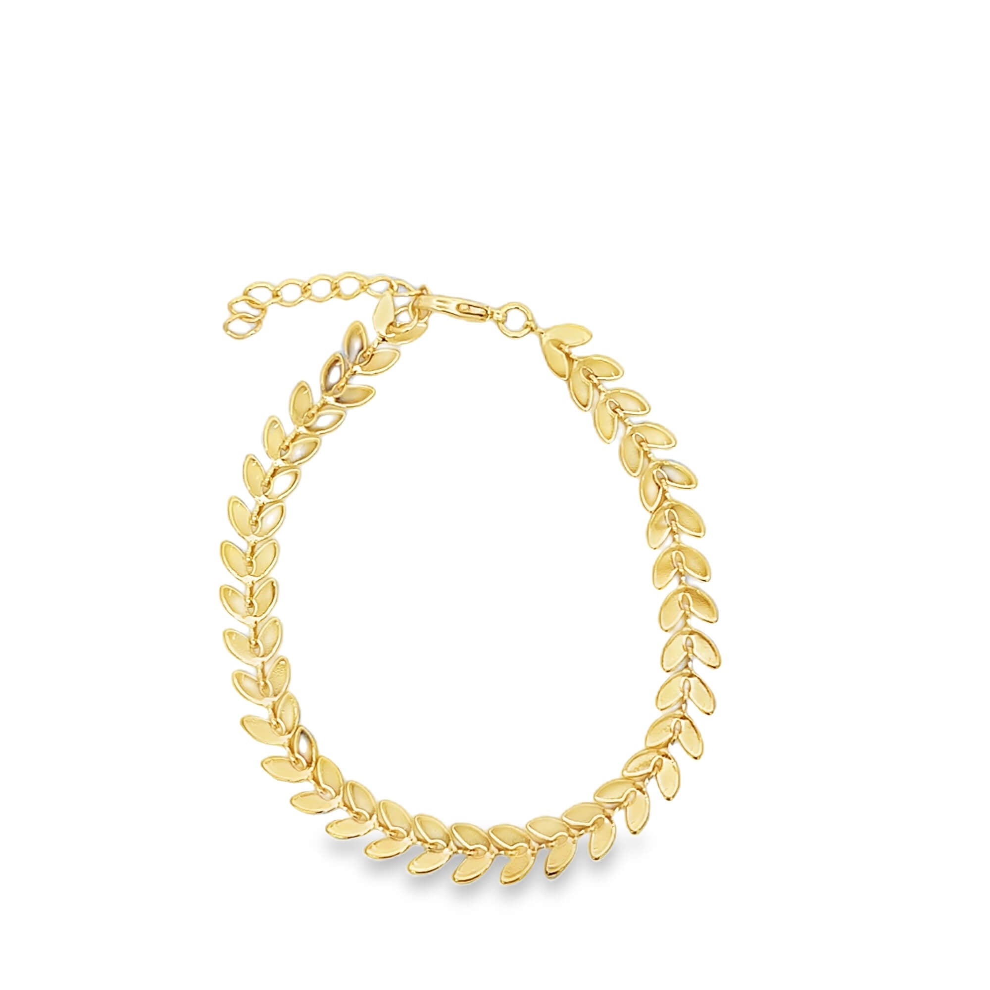 Smooth Rounded Chevron Arrow Bracelet (I308A)-0