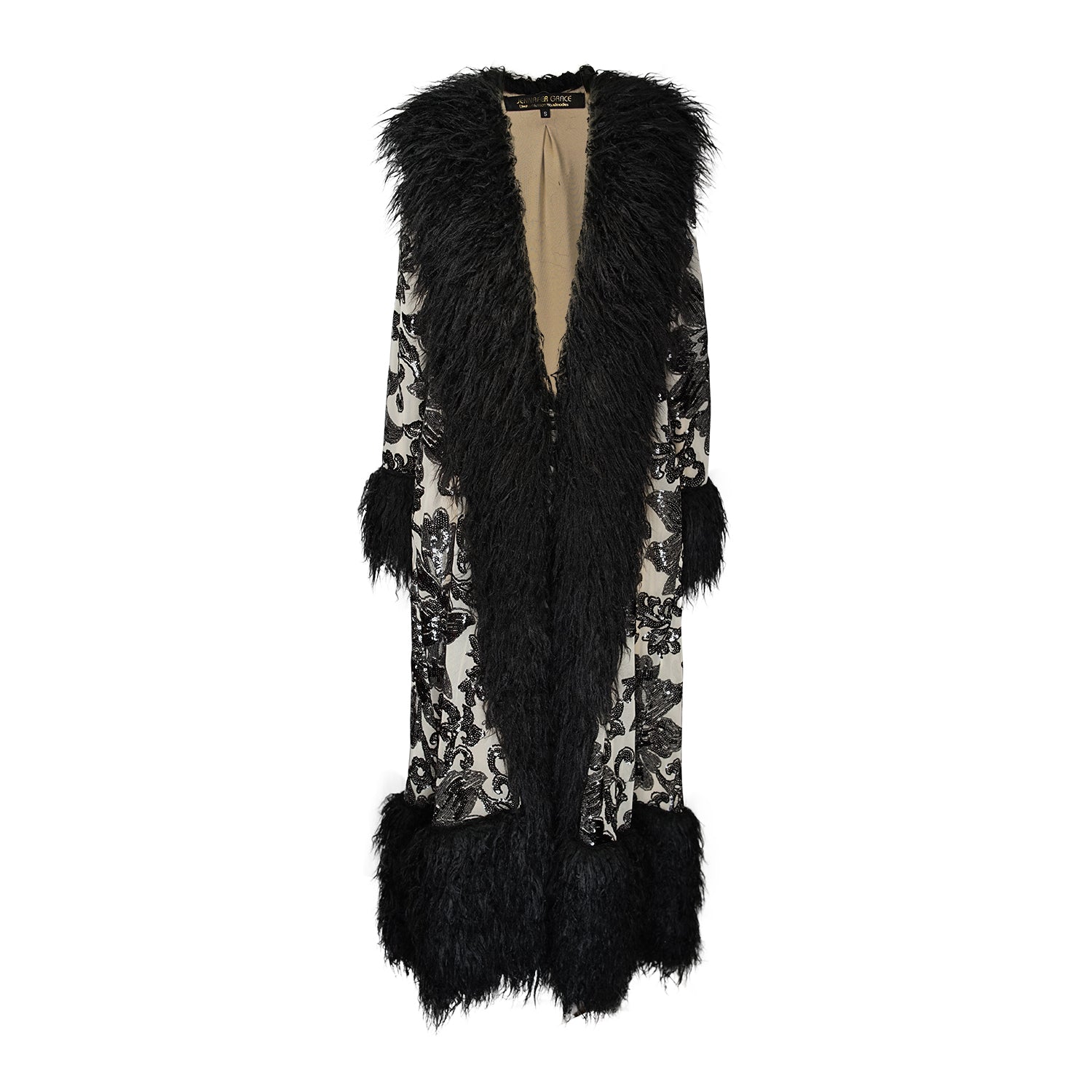 Penny Deluxe Charnelle Sequin Faux Fur Coat