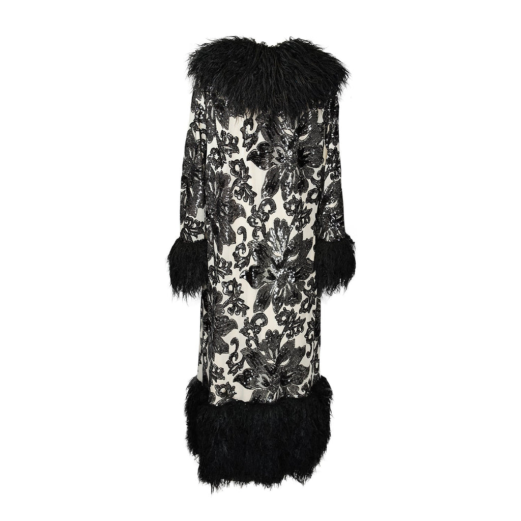 Penny Deluxe Charnelle Sequin Faux Fur Coat