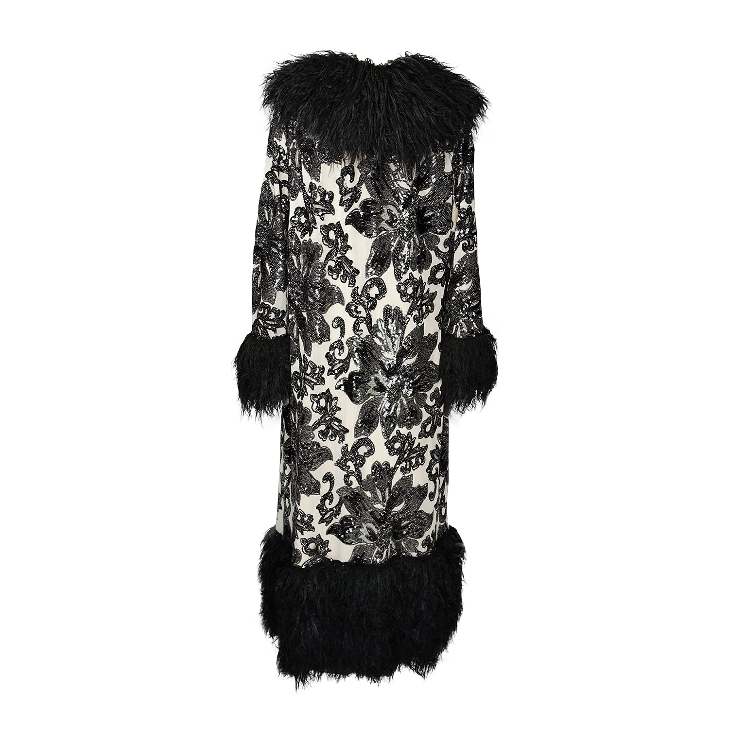 Penny Deluxe Charnelle Sequin Faux Fur Coat