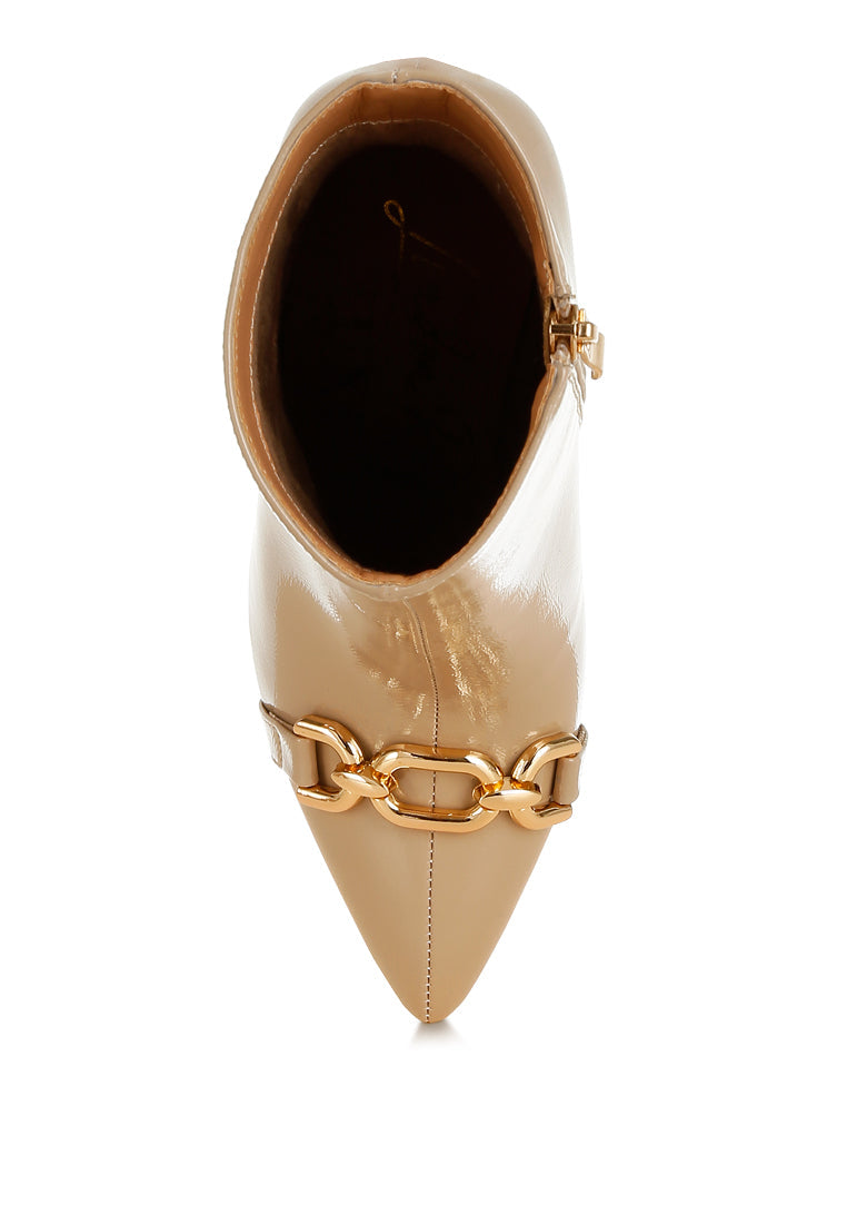 Pollux Metallic Chain Detail Boots-4