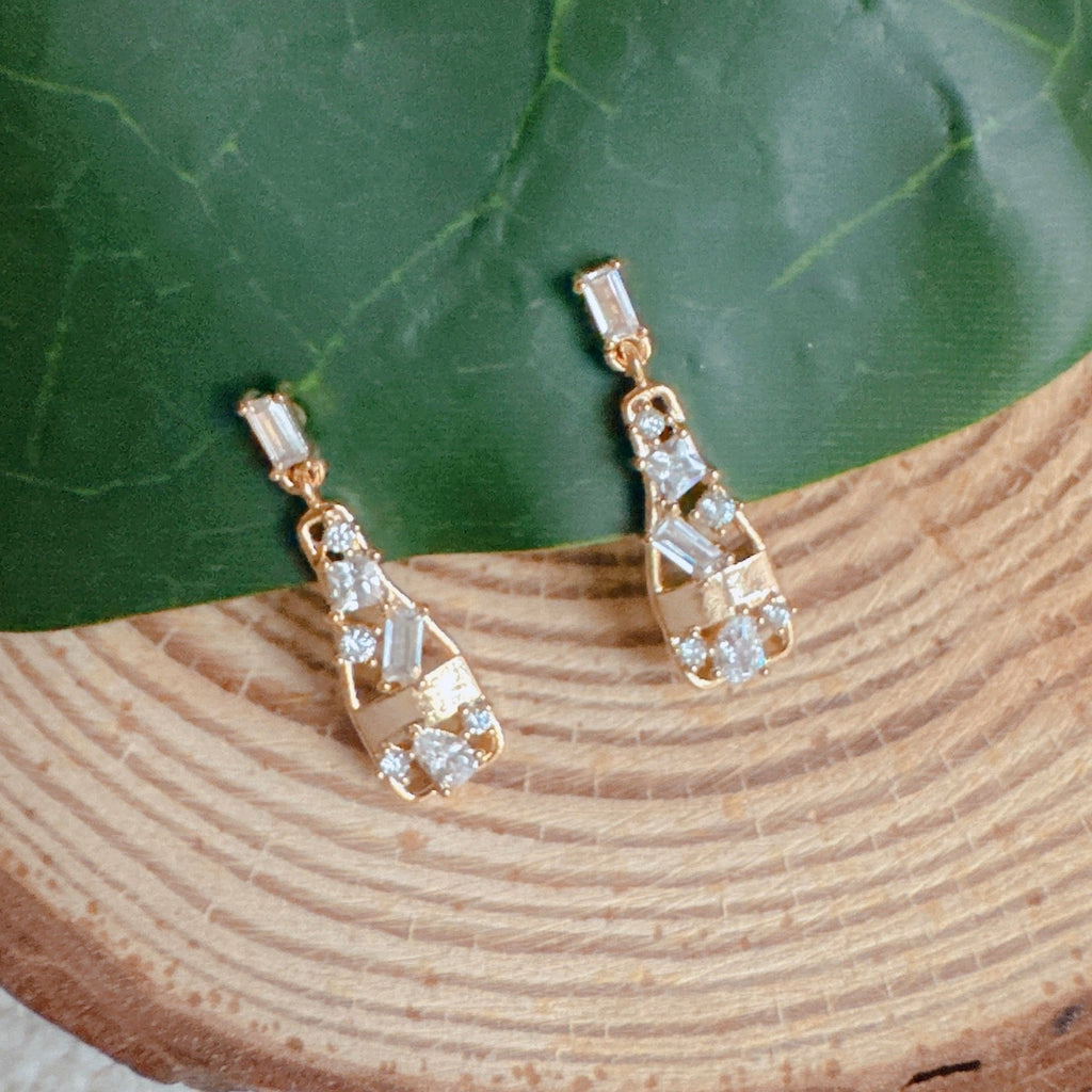 Pop The Bottle Paved Earrings-1