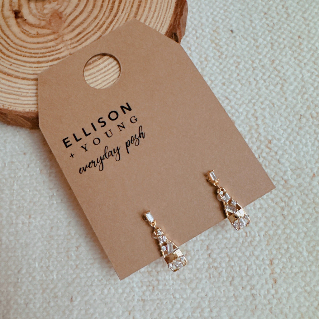 Pop The Bottle Paved Earrings-3