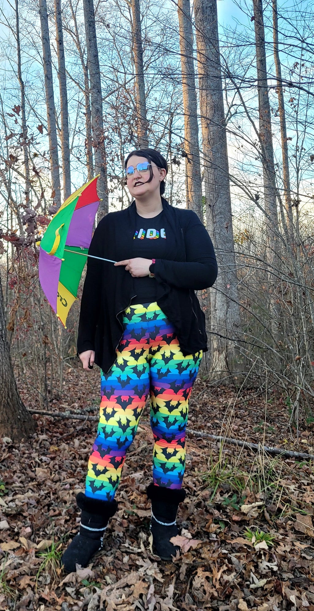 Rainbow Bats (Exclusive) - High-quality Handcrafted Vibrant Leggings