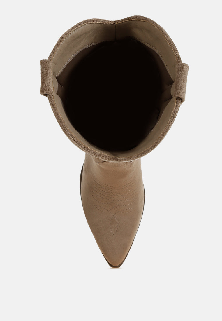 Rancher Microfiber Long Cowboy Boots-3