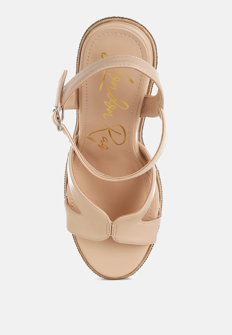 Regina Rhinestones Embellished Wedge Sandals-3