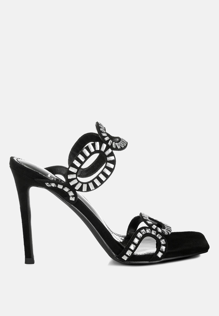 Romashka Cut Out Detail Stiletto Heel Sandals-5