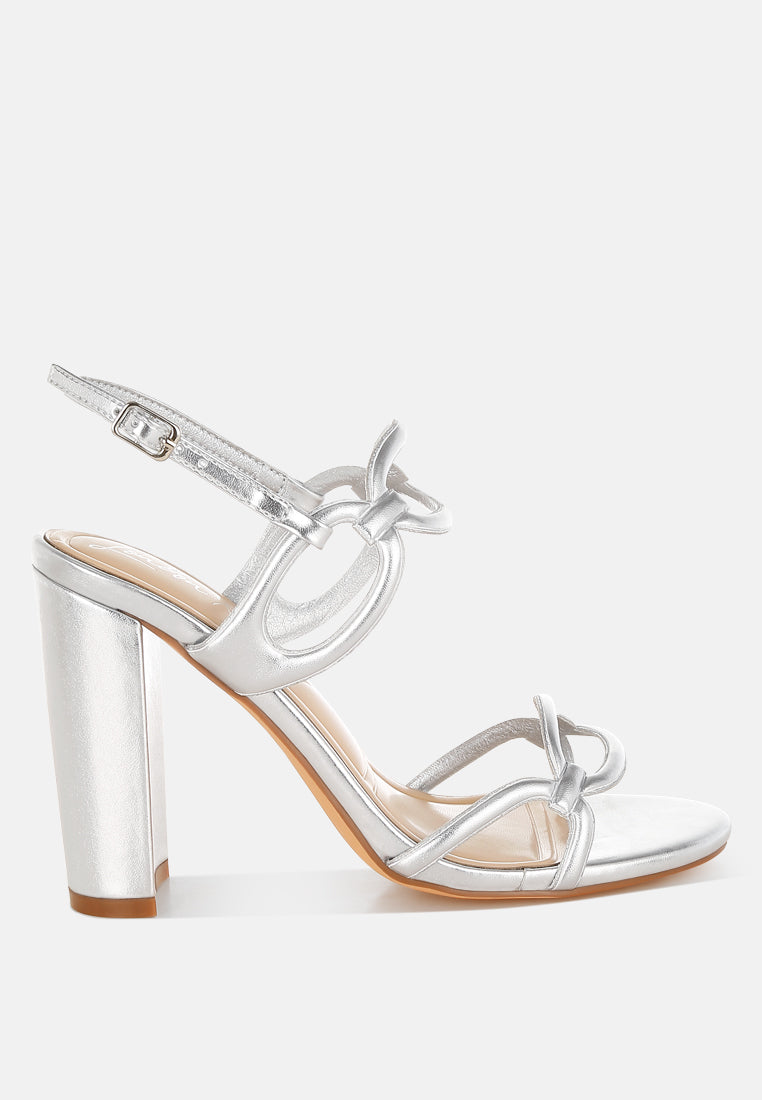 Ryzah Metallic Cut Out Chain Sandals-5