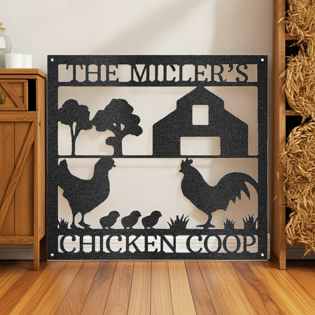 Chicken Coop Personalized Gifts - Custom Metal Sign
