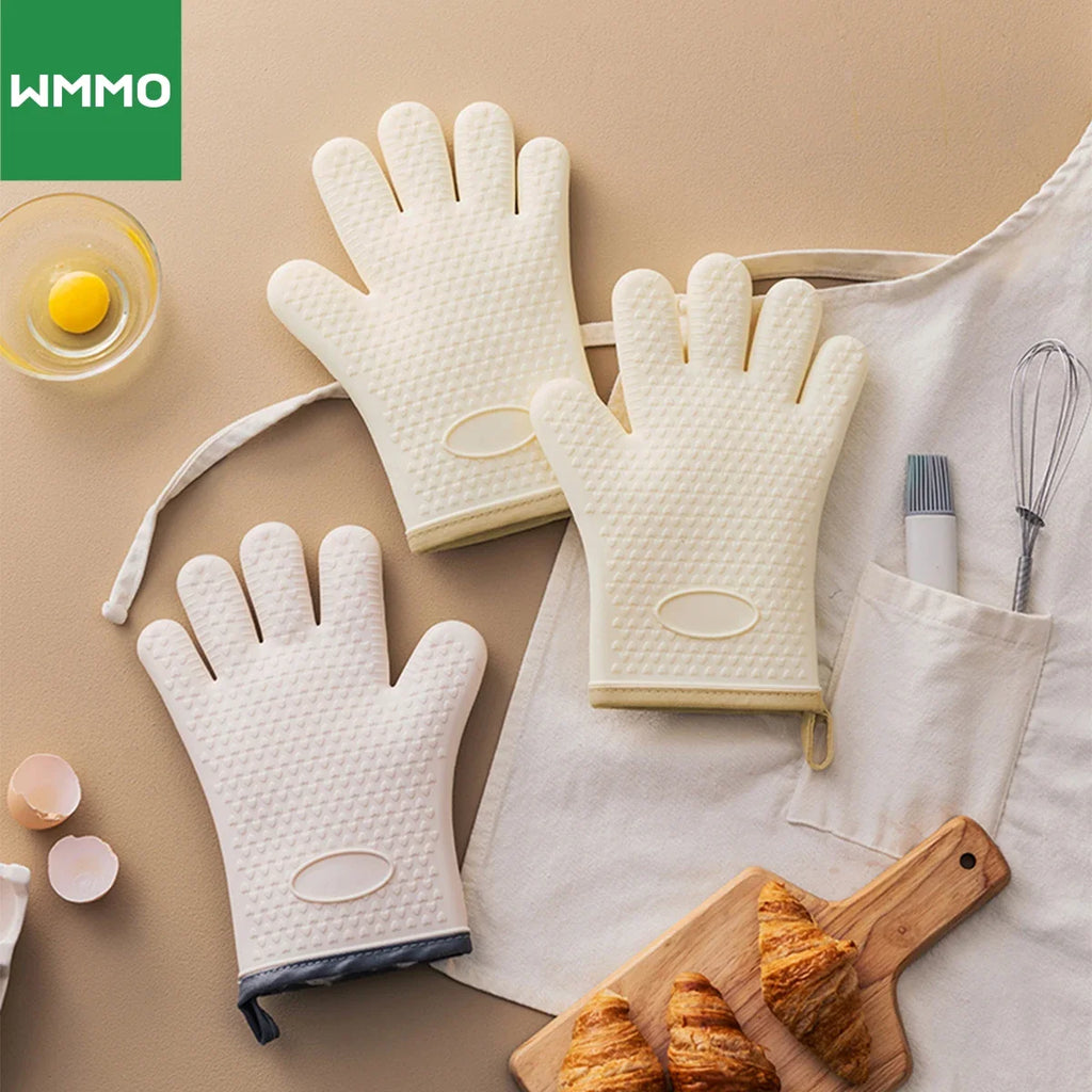 WMMO Silicone Anti-scald Oven Gloves Non-slip Heat Resistant Baking Gloves