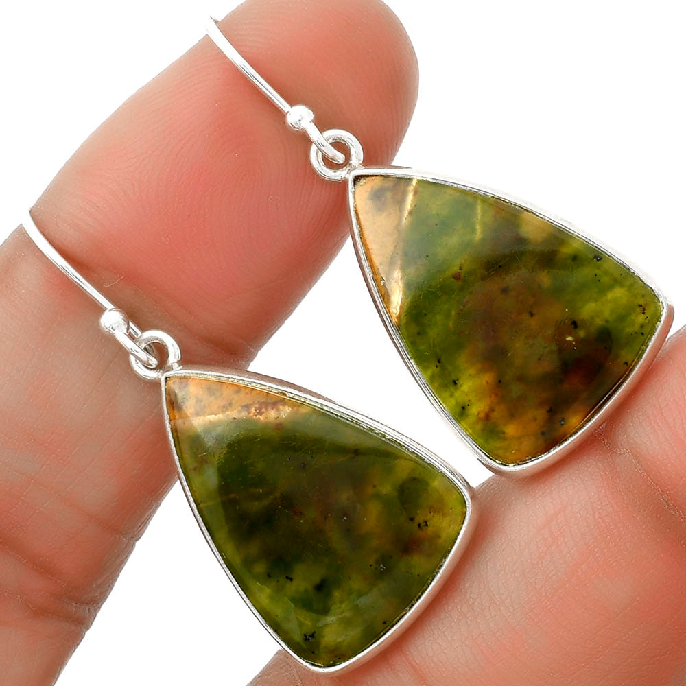 Natural Chrome Chalcedony Earrings E-1001 SDE66681-0