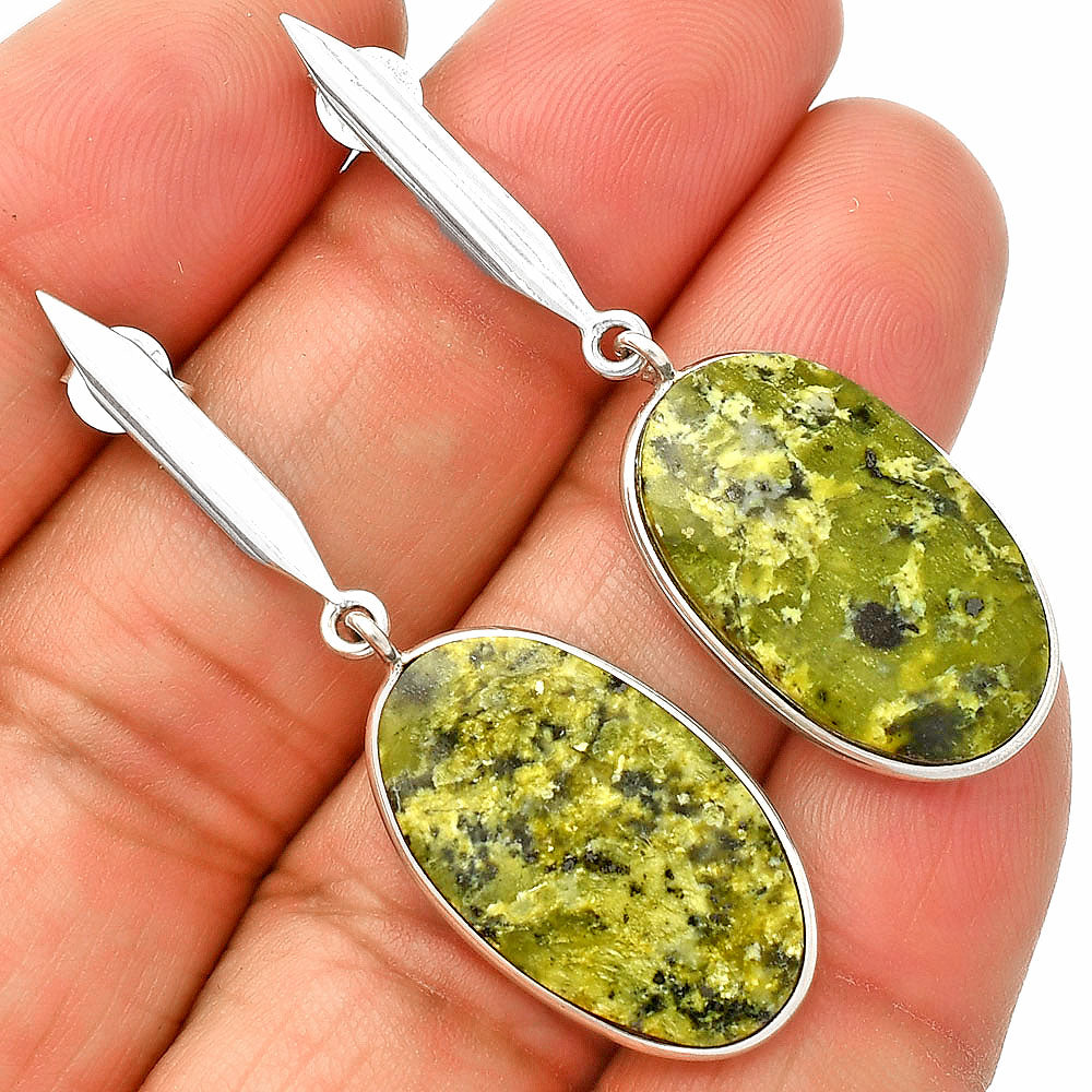 Natural Serpentine Earrings E-1078 SDE83417-0