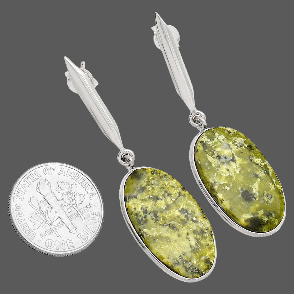 Natural Serpentine Earrings E-1078 SDE83417-2