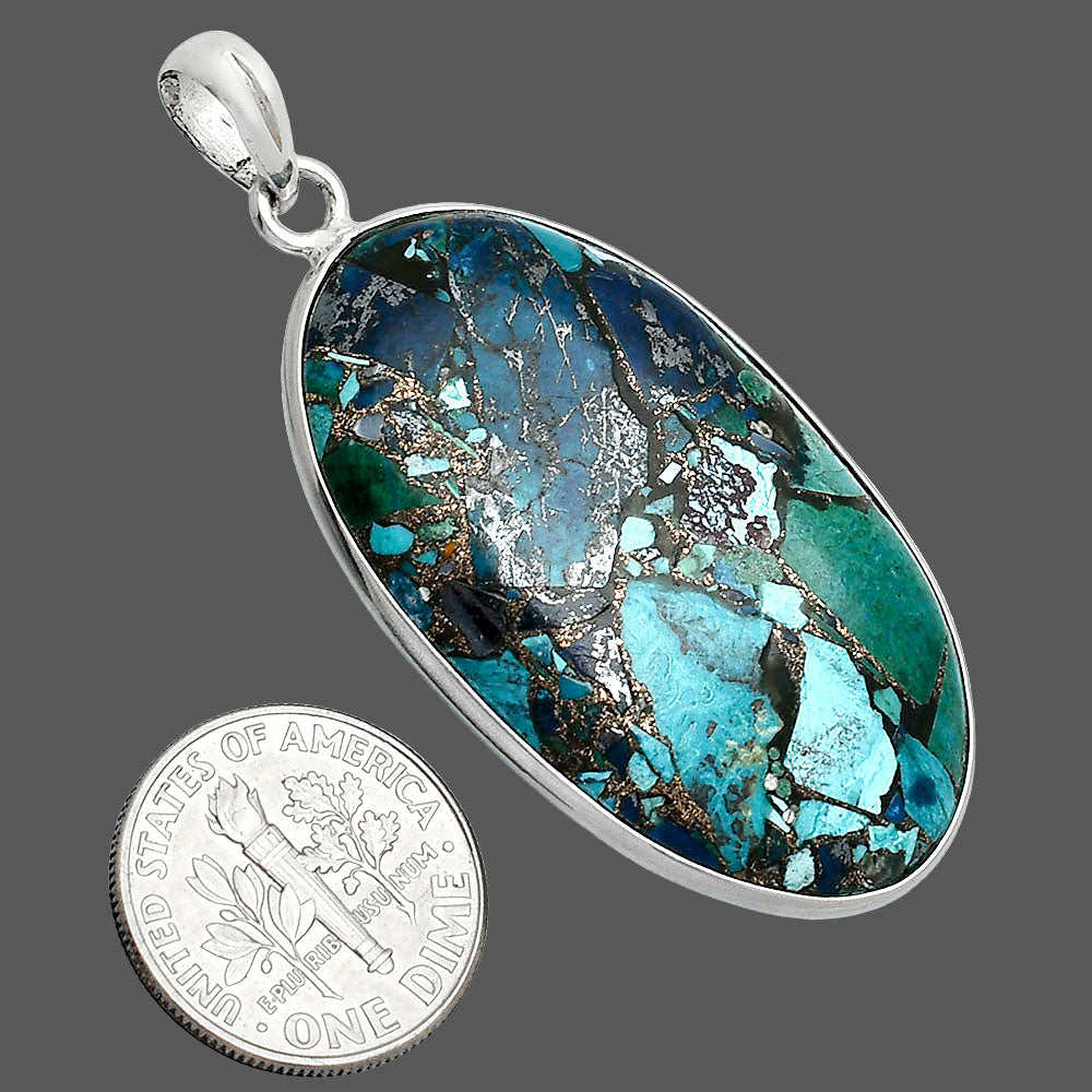 Multi Copper Turquoise - Arizona Pendant P-1001 SDP153571-2
