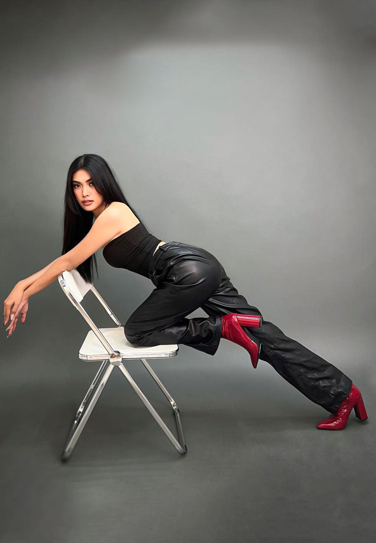 Pluto Block Heel Stiletto Ankle Boot-1