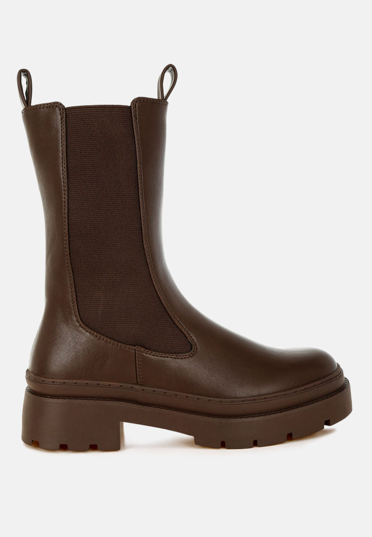 Jolt Elasticated Gussets Lug Sole Boots-8