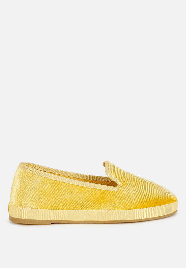 Saba Velvet Round Toe Slip-On Loafers-0
