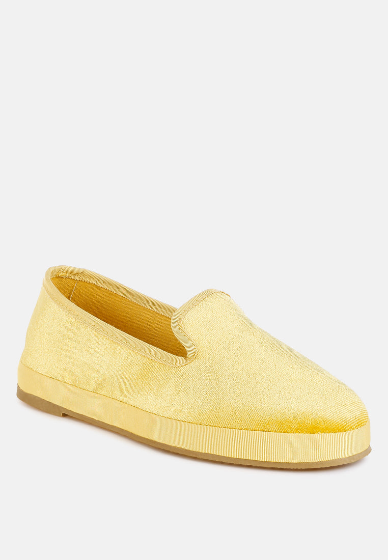 Saba Velvet Round Toe Slip-On Loafers-1