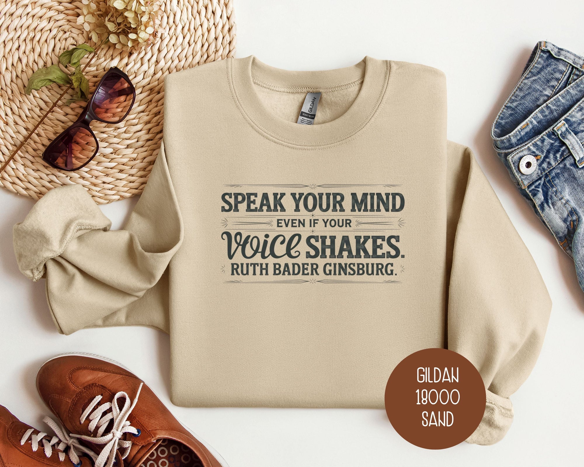 Speak Your Mind Even If Your Voice Shakes Sweatshirt-0