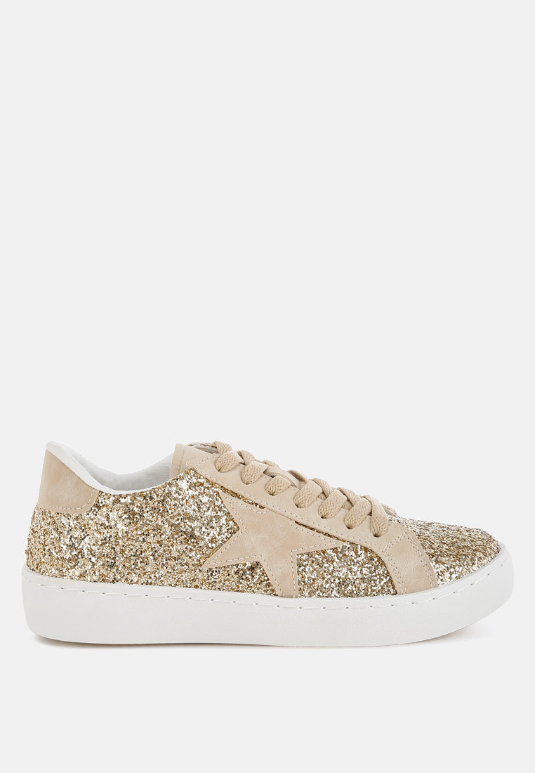 Shinding Glitter Star Chunky Sneakers-5