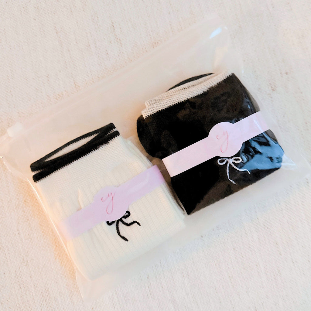 Simply Bow Socks Set Of 2-4