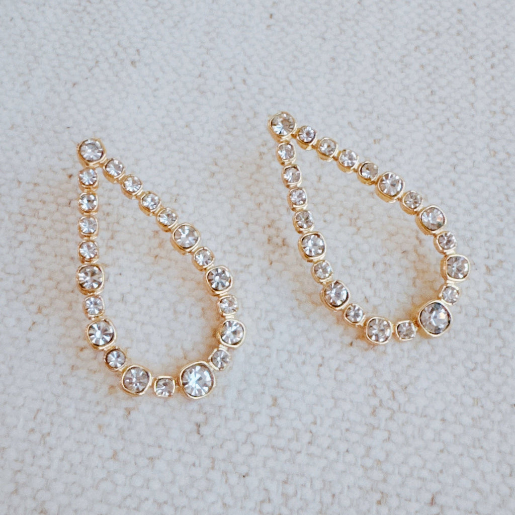 Sparkle Teardrop Shaped Earrings-0